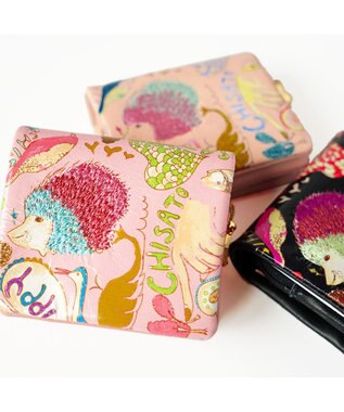 tsumori chisato CARRY ハッピースタッフ　ミニ財布　2つ折り ブラック