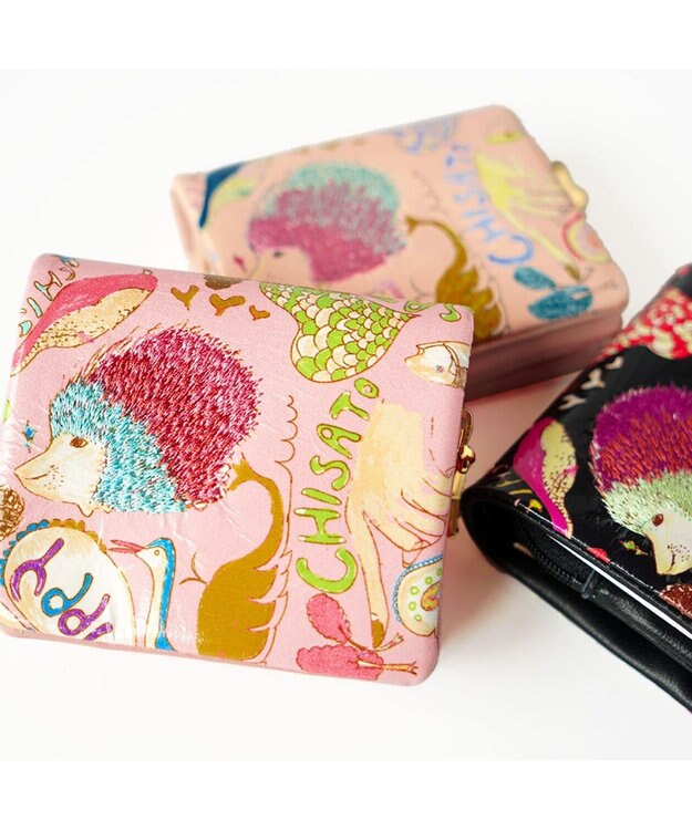 tsumori chisato CARRY ハッピースタッフ　ミニ財布　2つ折り ブラック