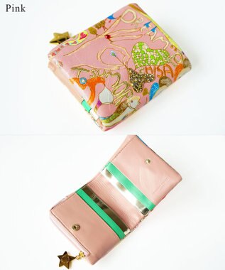 tsumori chisato CARRY ハッピースタッフ　折り財布　2つ折り ピンク