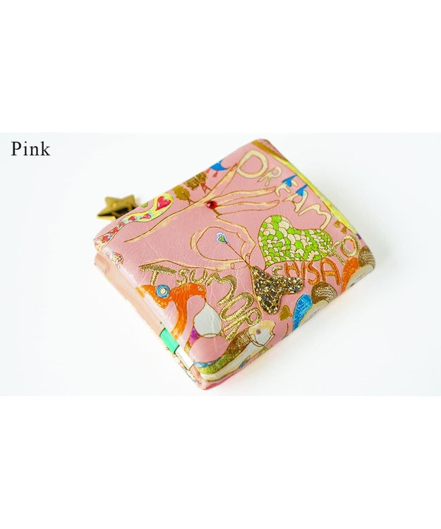 tsumori chisato CARRY ハッピースタッフ　折り財布　2つ折り ピンク