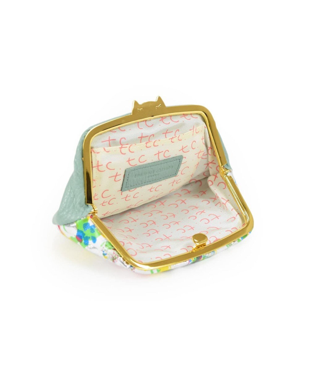 tsumori chisato CARRY ドットフラワーネコ　がま口　小銭入れ　マルチケース 