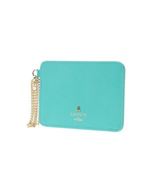 LANVIN en Bleu リュクサンブールカラー 単パスケース エメラルドグリーン