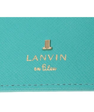 LANVIN en Bleu リュクサンブールカラー 単パスケース エメラルドグリーン