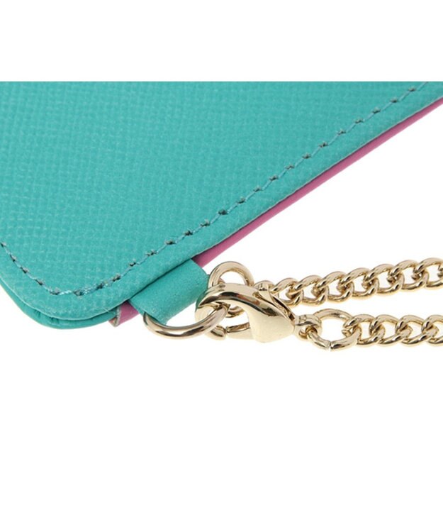 LANVIN en Bleu リュクサンブールカラー 単パスケース エメラルドグリーン