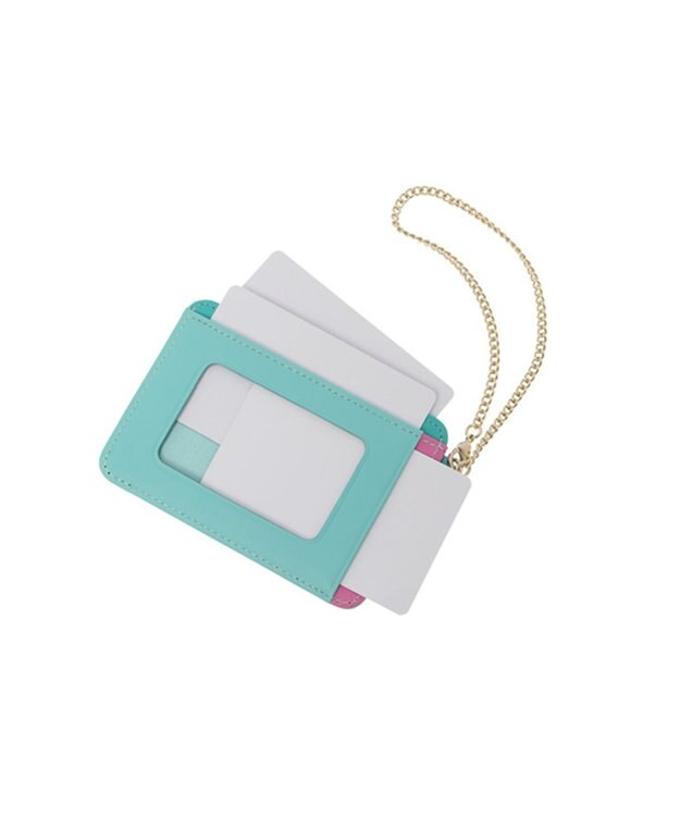 LANVIN en Bleu リュクサンブールカラー 単パスケース エメラルドグリーン