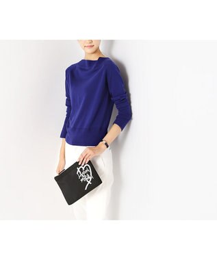 LANVIN en Bleu LANVIN en Bleu ランバンオンブルー ジュール トートバッグ ポーチ付 L ブラック