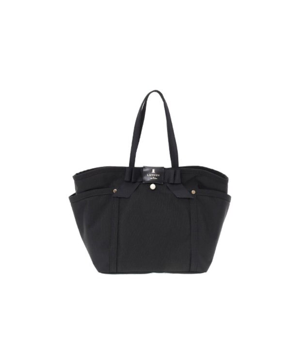 LANVIN en Bleu LANVIN en Bleu ランバンオンブルー ジュール トートバッグ ポーチ付 L ブラック