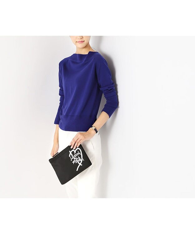 LANVIN en Bleu LANVIN en Bleu ランバンオンブルー ジュール トートバッグ ポーチ付 L ブラック