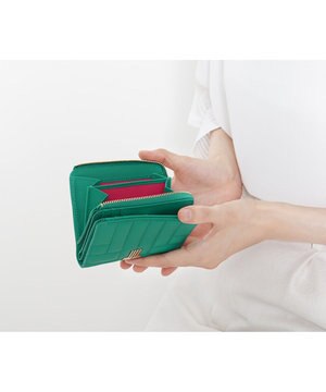  LANVIN en Bleu ランバンオンブルー ベルシー Lファスナー二つ折り財布