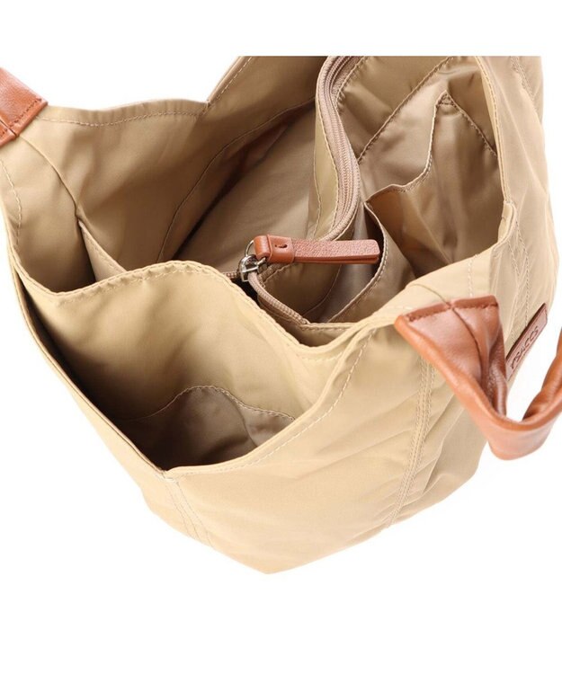 Y'SACCS リサイクルナイロン　ふんわりトート　Sサイズ ベージュ