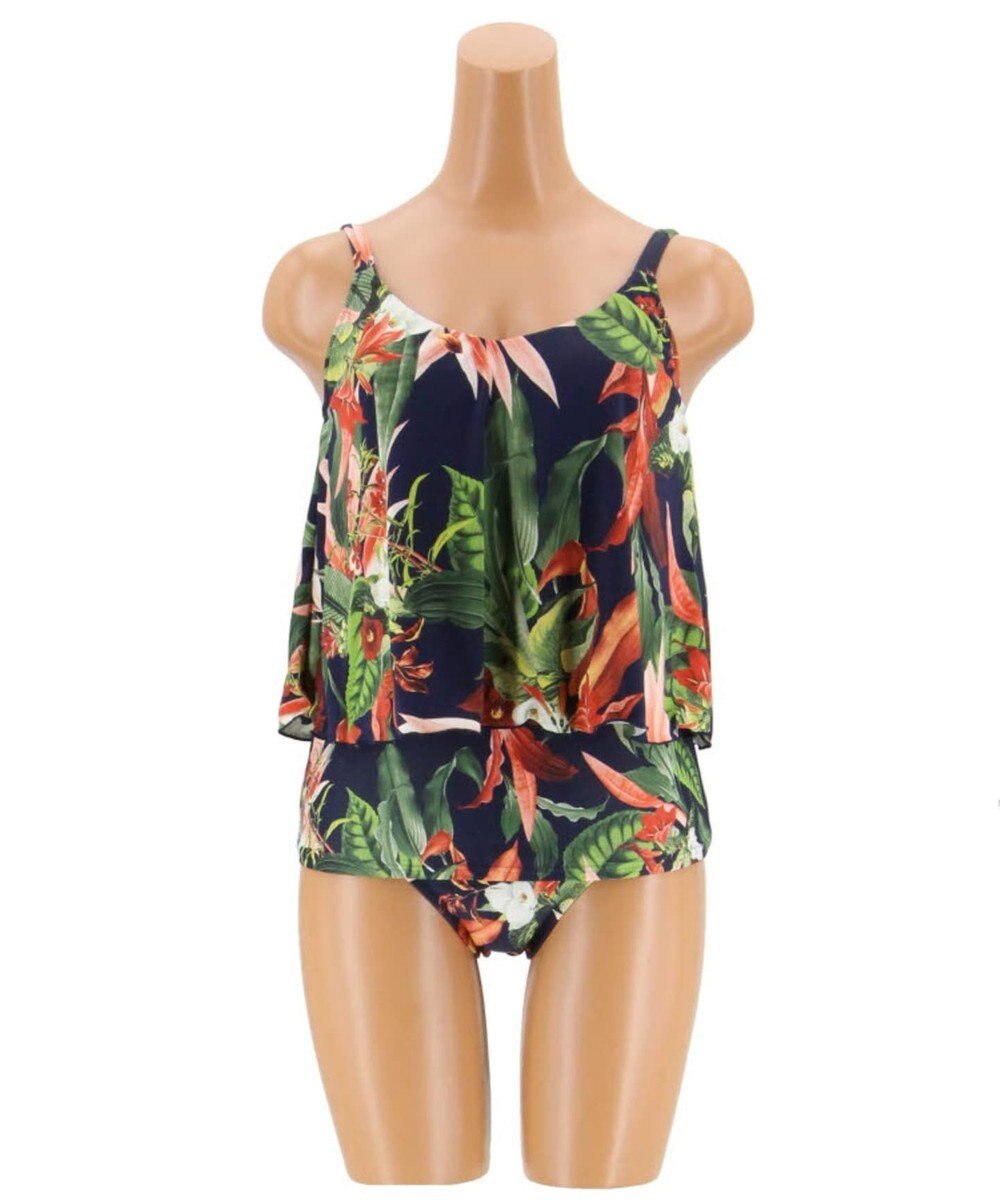 San-ai Resort（三愛水着楽園） 【Coral veil】Lily Garden　ガウチョ 3点セット 9号/11号 