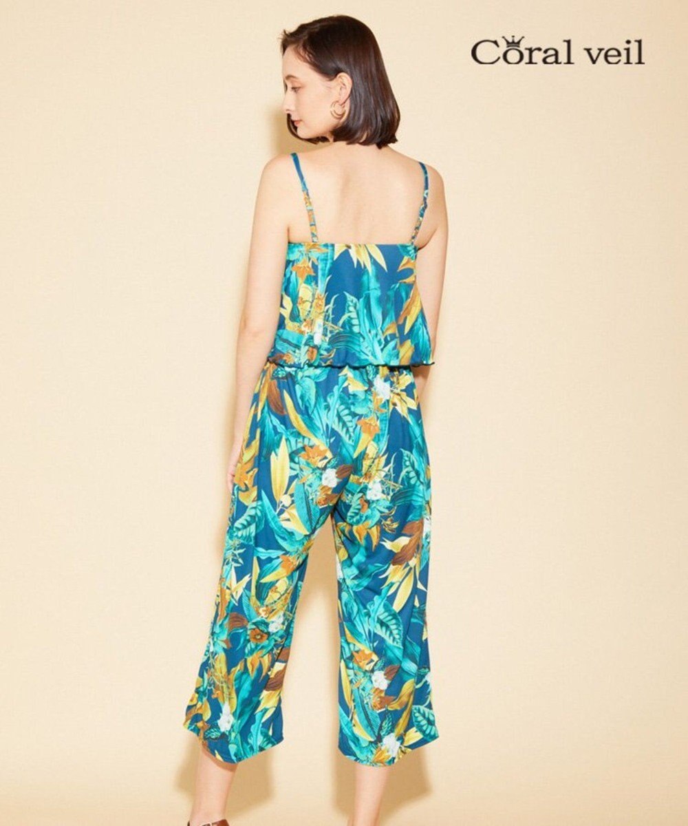 San-ai Resort（三愛水着楽園） 【Coral veil】Lily Garden　ガウチョ 3点セット 9号/11号 