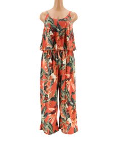 San-ai Resort（三愛水着楽園） 【Coral veil】Lily Garden　ガウチョ 3点セット 9号/11号