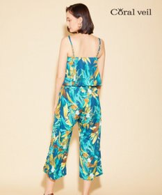 San-ai Resort（三愛水着楽園） 【Coral veil】Lily Garden　ガウチョ 3点セット 9号/11号