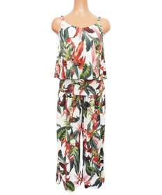 San-ai Resort（三愛水着楽園） 【Coral veil】Lily Garden　ガウチョ 3点セット 9号/11号