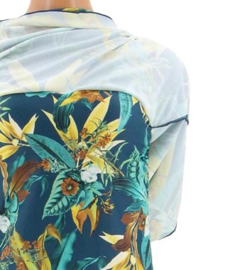 San-ai Resort（三愛水着楽園） 【Coral veil】Lily Garden　ガウチョ 3点セット 9号/11号 グリーン