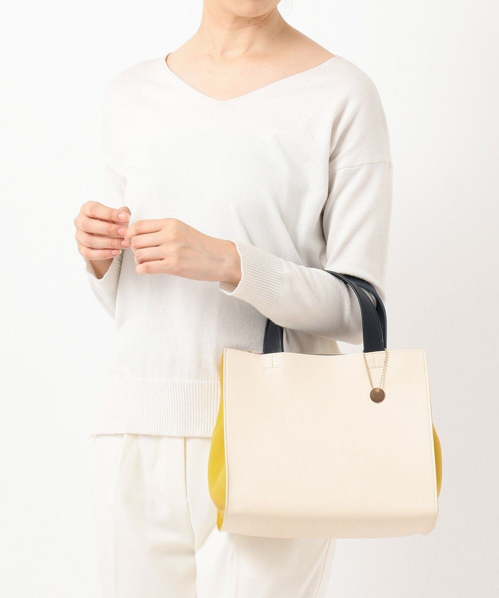 UNBILLION cachecache 仕切りポケット付きスクエアトートバッグ 