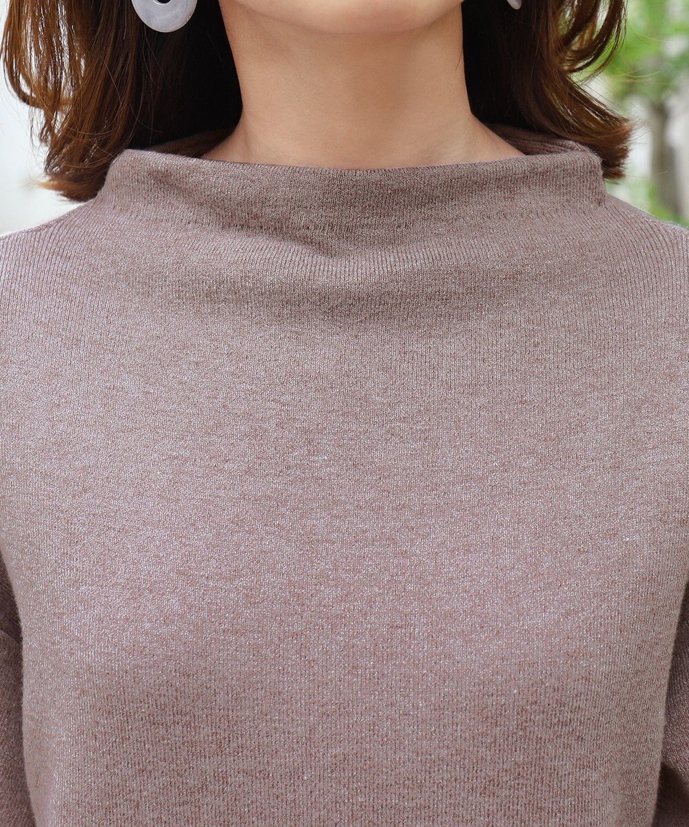 Tiaclasse L 【洗える】着心地抜群のボトルネック袖コンニットワンピース 