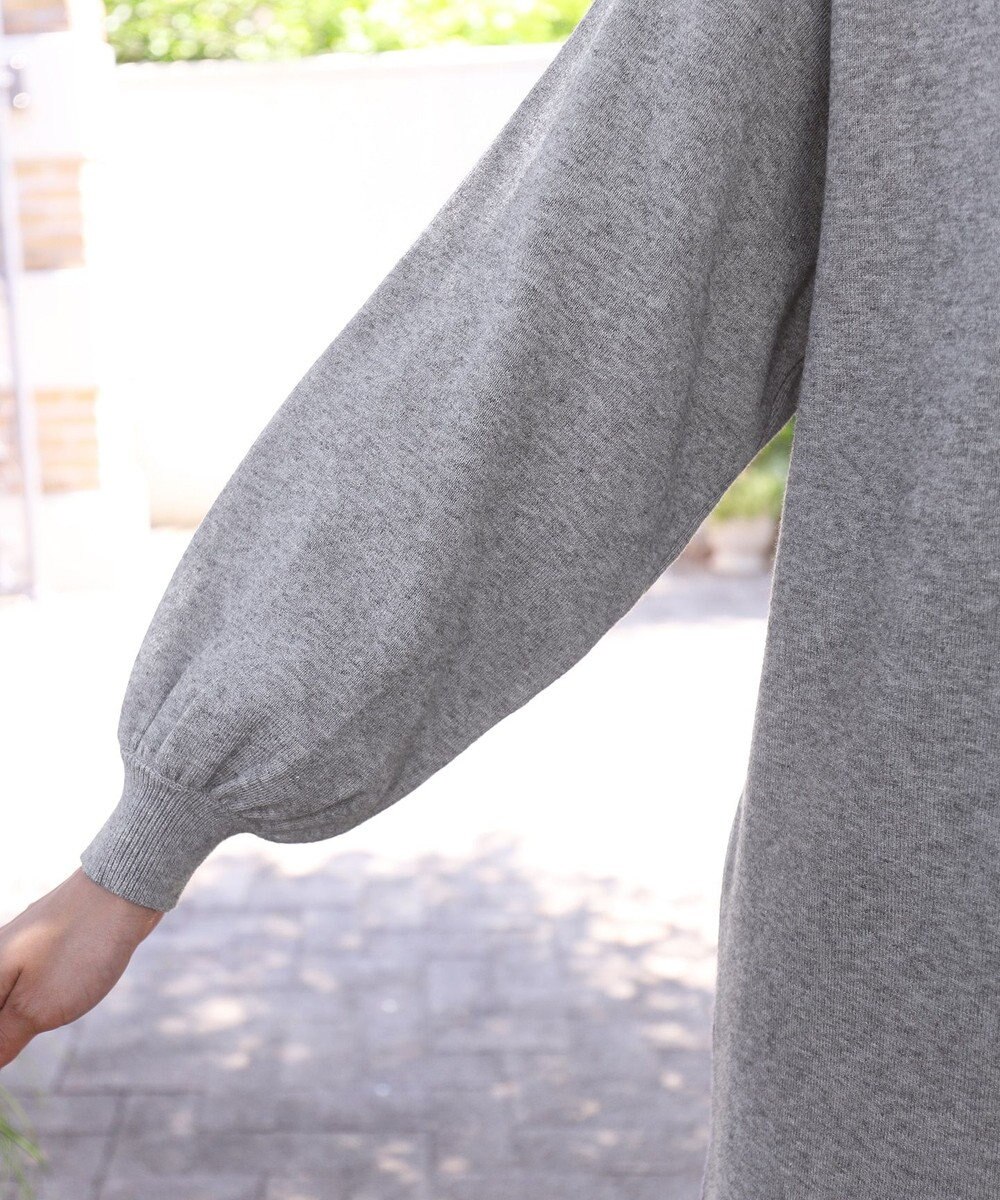 Tiaclasse L 【洗える】着心地抜群のボトルネック袖コンニットワンピース 