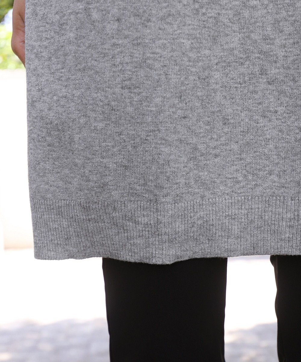 Tiaclasse L 【洗える】着心地抜群のボトルネック袖コンニットワンピース 