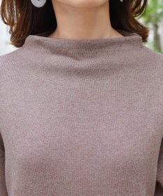 Tiaclasse L 【洗える】着心地抜群のボトルネック袖コンニットワンピース