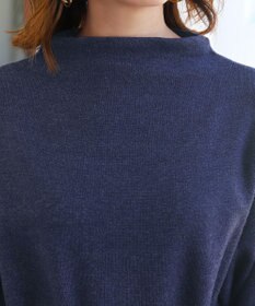 Tiaclasse L 【洗える】着心地抜群のボトルネック袖コンニットワンピース