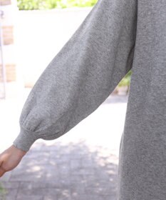 Tiaclasse L 【洗える】着心地抜群のボトルネック袖コンニットワンピース