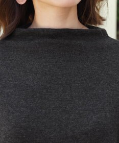 Tiaclasse L 【洗える】着心地抜群のボトルネック袖コンニットワンピース