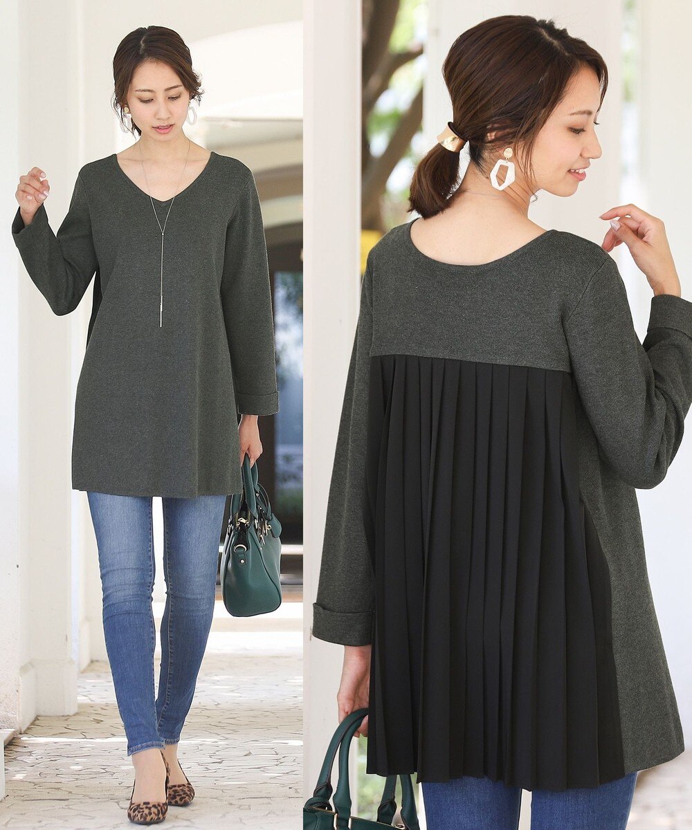 【洗える】前後着用も可能な2WAYプリーツチュニック