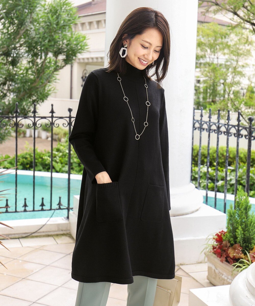 【新色追加・洗える】体型カバーも叶うポケット付きニットチュニック