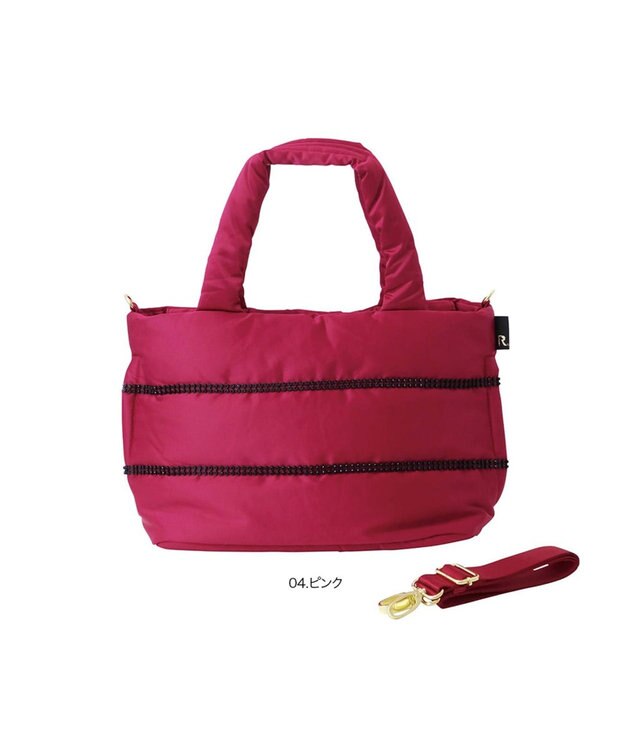 ROOTOTE 2636【軽量：A4サイズ収納】/ LT.フェザールーデリ.ラインストーン-B 04：ピンク