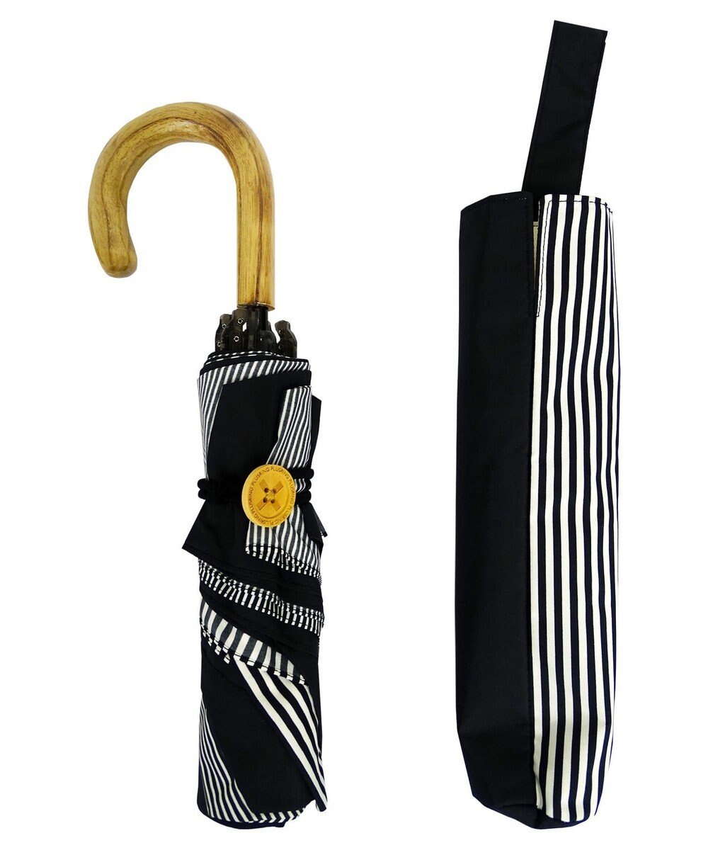 +RING 【UVカット90%以上】【数量限定】レディース向け 晴雨兼用（折傘） BLK-STP T908 