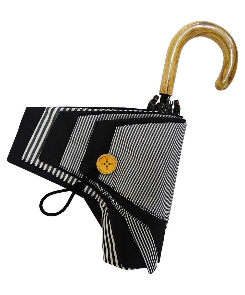 +RING 【UVカット90%以上】【数量限定】レディース向け 晴雨兼用（折傘） BLK-STP T908 