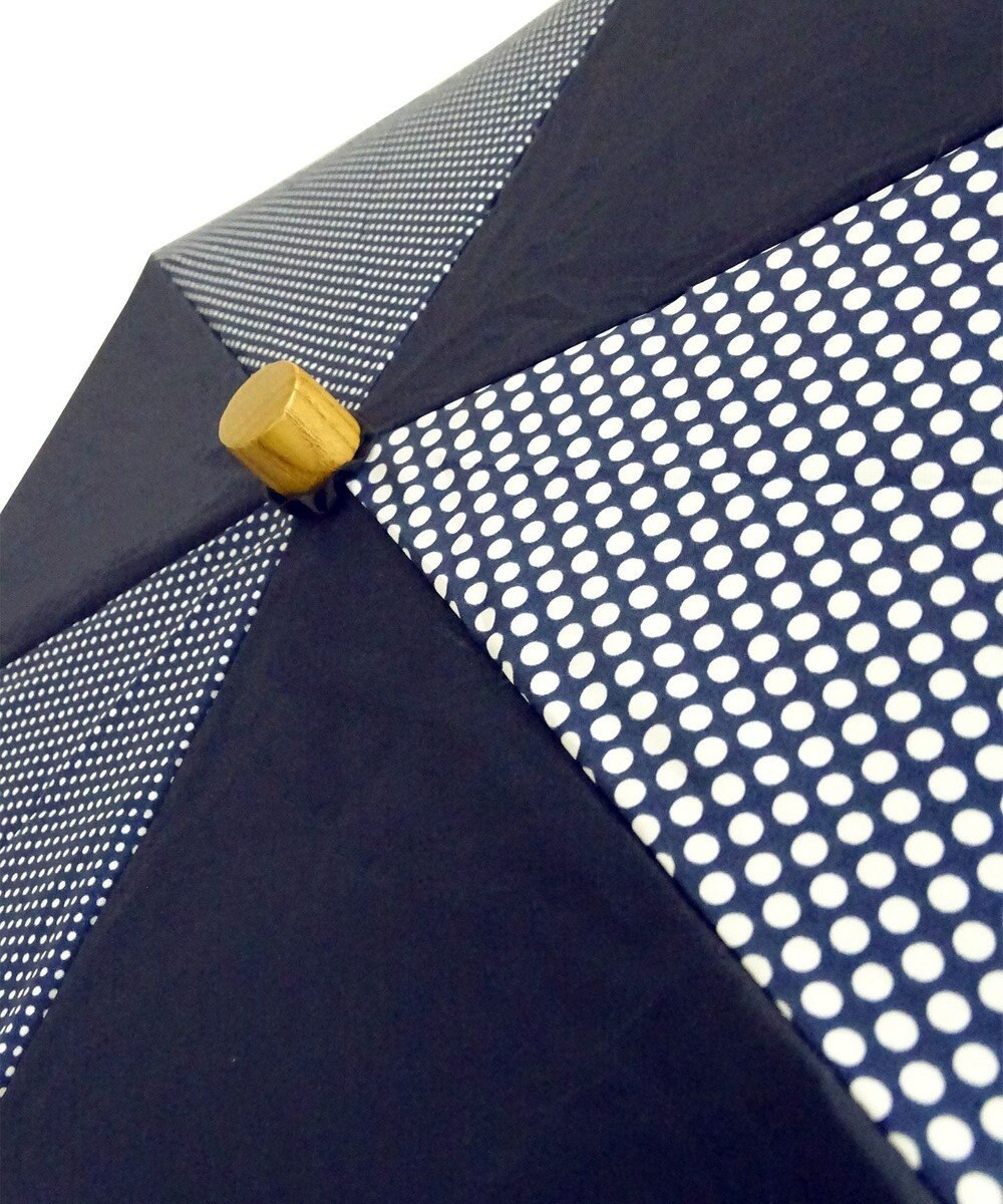 +RING 【UVカット90%以上】【数量限定】レディース向け 晴雨兼用（折傘） NVY-DOT T909 