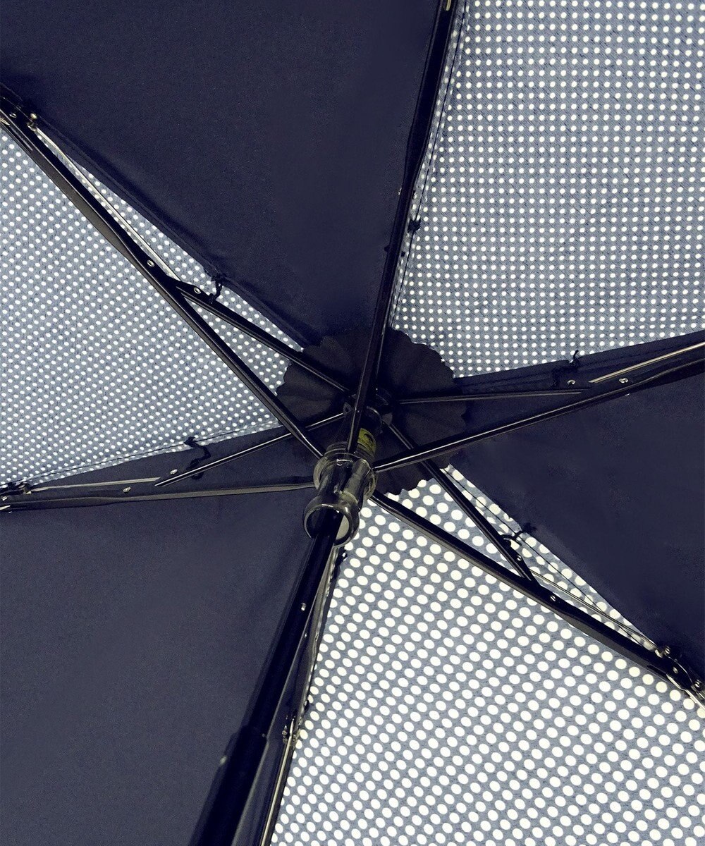 +RING 【UVカット90%以上】【数量限定】レディース向け 晴雨兼用（折傘） NVY-DOT T909 
