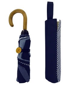 +RING 【UVカット90%以上】【数量限定】レディース向け 晴雨兼用（折傘） NVY-DOT T909