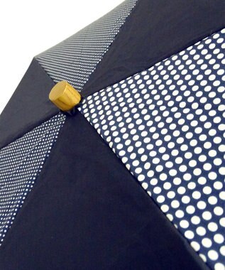 +RING 【UVカット90%以上】【数量限定】レディース向け 晴雨兼用（折傘） NVY-DOT T909 紺