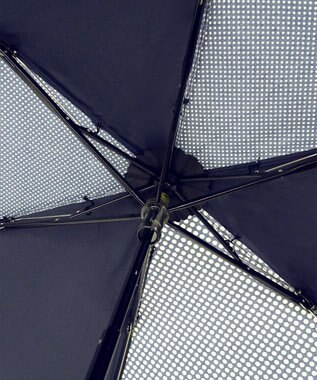 +RING 【UVカット90%以上】【数量限定】レディース向け 晴雨兼用（折傘） NVY-DOT T909 紺