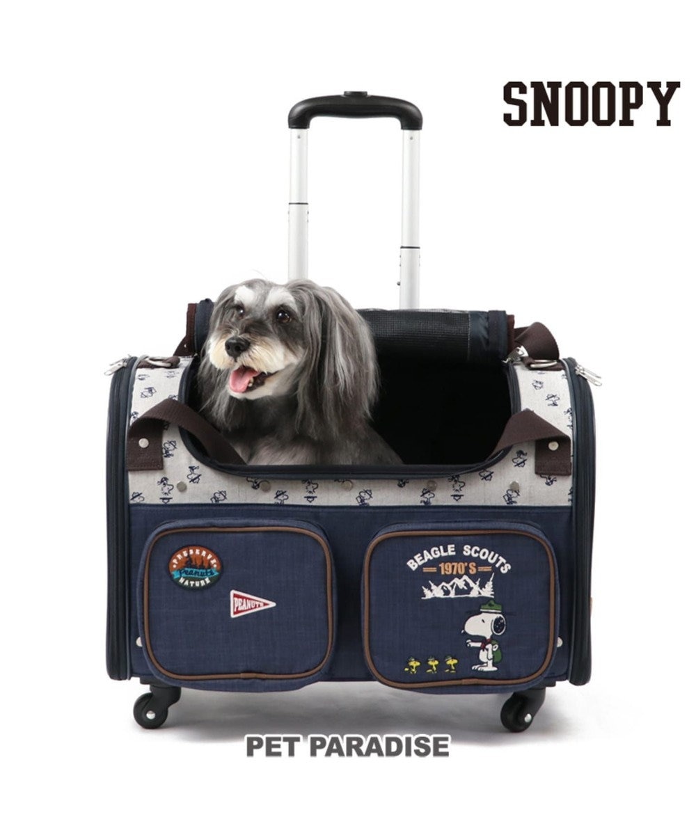 中型犬用 ペットキャリー スーツケースタイプ [PETICO] (ペチコ）Lサイズ グレー