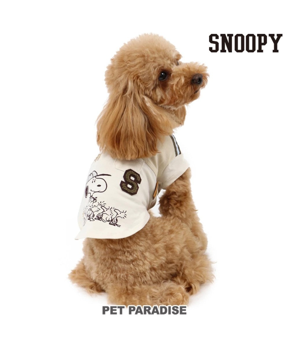 PET PARADISE スヌーピー スポーツ Tシャツ 野球 〔超小型・小型犬〕 白~オフホワイト