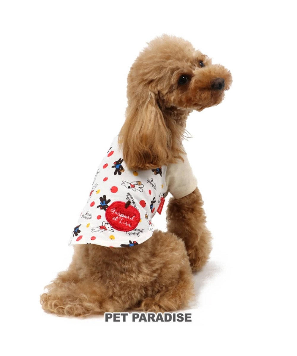 PET PARADISE リサとガスパール りんご Tシャツ 〔超小型・小型犬〕 ベージュ