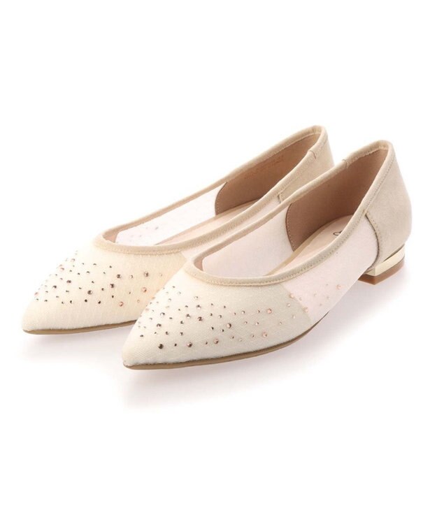 Riz Raffinee チュール ラインストーンフラットパンプス Mode Et Jacomoファッション通販 公式通販 オンワード クローゼット