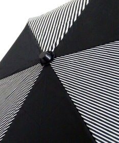 +RING 【UVカット90%以上】【数量限定】 UNISEX 折傘55cm BLK-STP T904