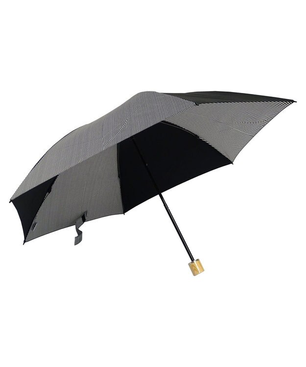 +RING 【UVカット90%以上】【数量限定】 UNISEX 折傘55cm BLK-STP T904 黒