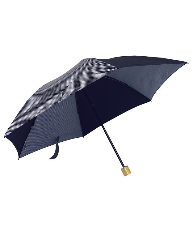 +RING 【プラスリング】数量限定 UNISEX 折傘55cm NVY-DOT T905 紺