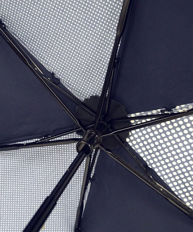 +RING 【プラスリング】数量限定 UNISEX 折傘55cm NVY-DOT T905 紺