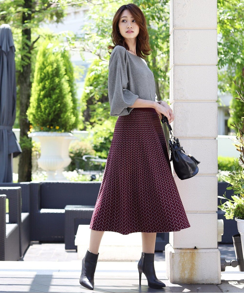 洗える 大人上品なヘリンボンニットスカート Tiaclasseファッション通販 公式通販 オンワード クローゼット