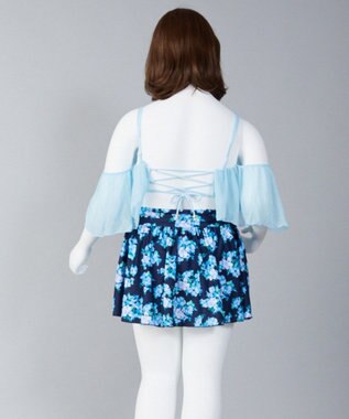 San-ai Resort（三愛水着楽園） 【San-ai Resort】More Size 3点セット水着 15号/17号 オフホワイト