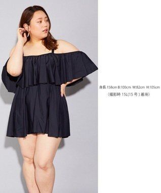 San-ai Resort（三愛水着楽園） 【San-ai Resort】More Size 3点セット水着 15号/17号 オフホワイト