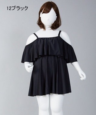 San-ai Resort（三愛水着楽園） 【SALE】【San-ai Resort】More Size Aラインワンピース 15号/17号 ブラック